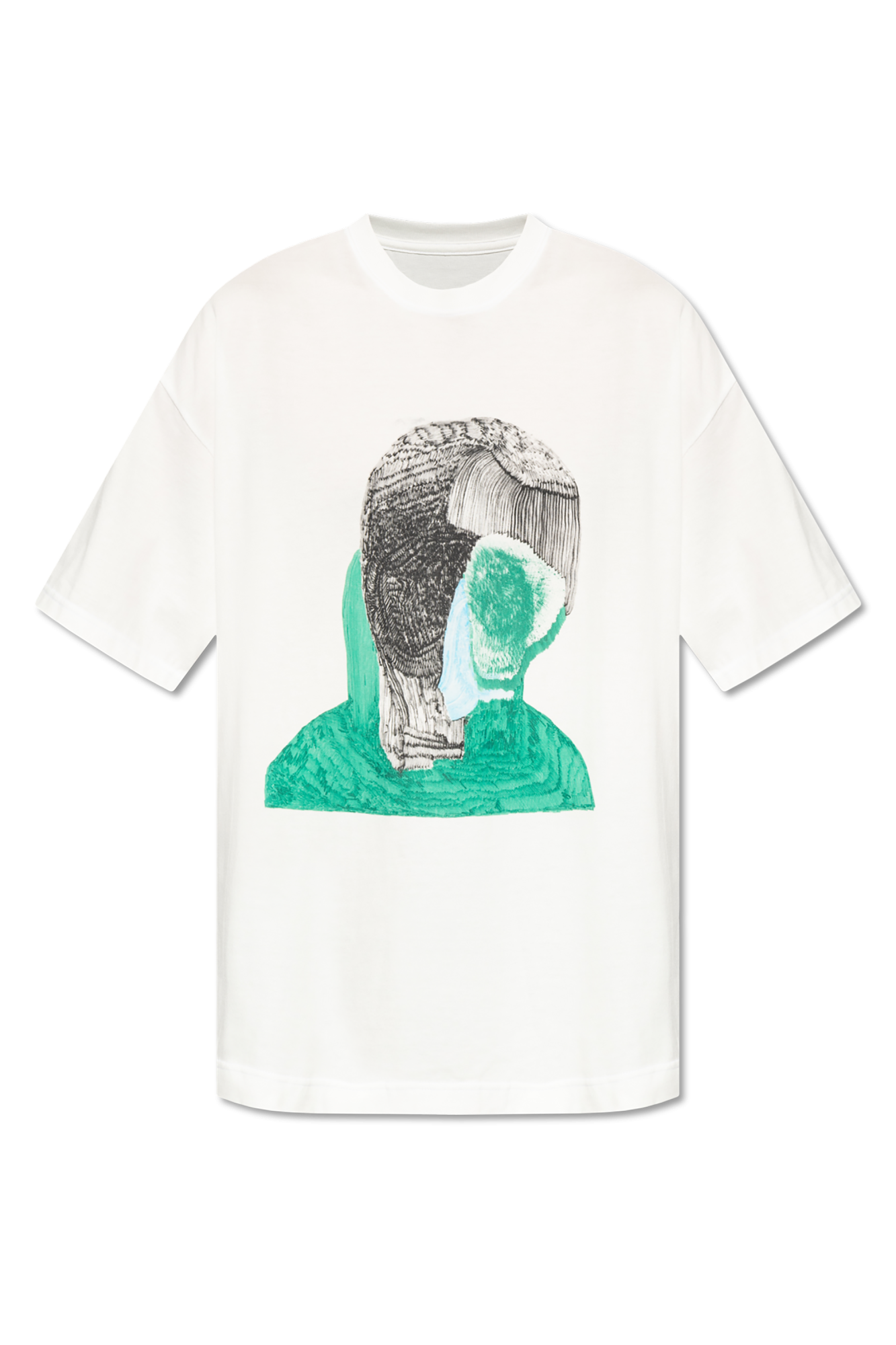 Tシャツ・カットソー ISSEY MIYAKE SS25 T-SHIRT (HP47JK420 15) White Printed T-shirt Homme Plissé Issey Miyake - Vitkac GB